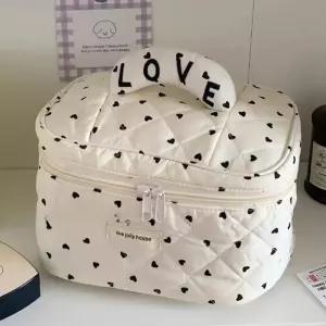 화장품 브러쉬 손잡이 패릭 파우치 하트 가방 블랙귀여운치 미용 대형치 예쁜치 여성치 메이크업치