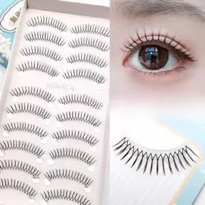 붙이기 자연스러운(1) 아이돌 속눈썹 쉬운 가닥 인조속눈썹 벌크 낚시줄 100쌍