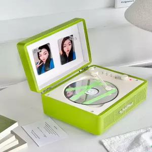 왓플러스 턴테이블 Whatplus C300 무선블루투스 CD플레이어 워트플라스