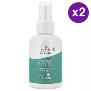 얼스마마 카렌듈라 베이비 오일 120ml 2개 Earth Mama Calendula Baby Oil