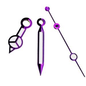 [호환품]보라색 시계 손 녹색 빛나는 맞는 NH35 Miyota8215 8205 821a ETA2824 2836 자동 운동 포인터