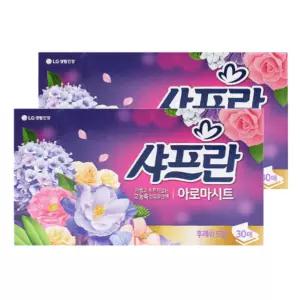 샤프란아로마시트 샤프란섬유유연제 후레쉬드림 30매 2개