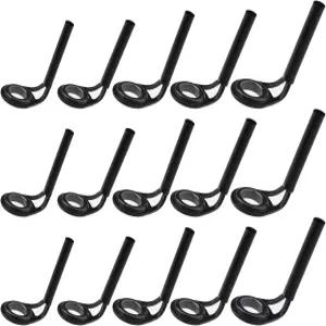 마이크로 트레이더스 15개 낚싯줄 회전 가이드 링 낚싯대 팁 수리 키트 다양한 크기 낚시 용품 소금물 담수