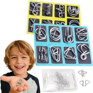 메탈 브레인 티저 퍼즐 링 2026 뉴 풀이 세트 여행용 휴대용 3D 챌린지 가족 모임용 IQ 교육용 게임 피지컬