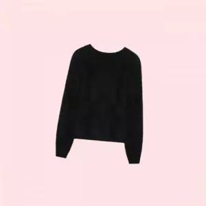 쉬즈미스 헤어리 라운드 니트 니트티 스웨터 티셔츠 상의 SSKPOO42810 4546105