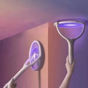 5In 1 고속 충전 라켓 킬 플라이 버그 안전 절연 배터리 구동 램프 ABS 조정 가능한 전기 모기 찰싹 때림