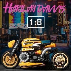 1:8 사이파이 미니 오토바이 빌딩  자동차 헬로 메카니컬 사이버펑크 배트 탱크 조립 장난감 모델