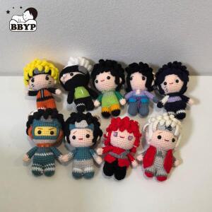 만화 수제 뜨질 피규어 애니메이션 인형 키체인 동물 장식품 팩 완성품