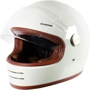 로오리위 DOT 레트로 빈티지 풀페이스 모터사이클 헬멧 클래식 디자인 남성용 경량 방풍 통풍구 카페