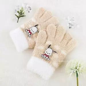 포차코 오지 날개사 장갑 스키 어린이 털 손가락 겨울 아동 유아 니트 장갑