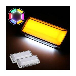 OPPLIGHT 사이드 마커 LED 24V 도로 옆등 방수 IP67 12V/24V 트랙 용 각 각형 옐로우 화이트 노면등 DC10V 50V 전면 발광 무극성 램프 색상 선택 가능 2개 세트,