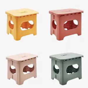 파스텔 귀여운 접이식 보조 의자 특대형 간이 발받침