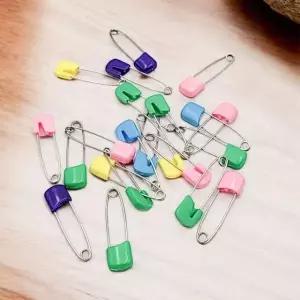 옷핀 핀침 브로치핀 대형 컬러옷핀 배찌 41mm 50개