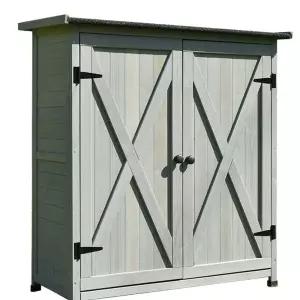 농기구 보관함 조립식 그레이 캐비닛 원목 간이 야외 옥상 창고