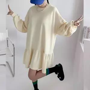 [하프클럽/]프릴 빅사이즈 미니 원피스 루즈핏 만삭 임부복 맨투맨 홈웨어