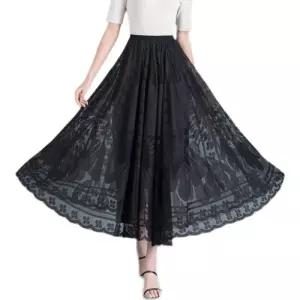 속치마 레이스 스커트 여성용 캉캉 시스루 A라인 쉬폰 시폰