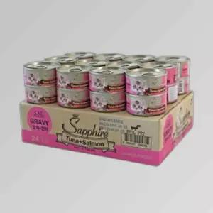 고양이용 휴대식 참고양식 참치와 연어 습식토핑 캔 간식 80g 영양