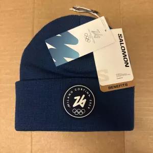 2026 밀라노 코르티나 동계 올림픽 블루 비니 모자 살로몬 로고 NEW!