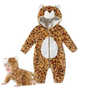 를 위한 동물 의상 푹 레오파드 잠옷 원 소녀를 소년 수면복 호랑이
