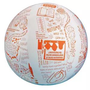 S 월드와이드 토스 추억의 무도회에 대해 이야기하다. 비치볼 스타일 24인치 평직경. 인쇄된 카테고리에