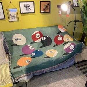 당구공 캠핑 빈티지 담요 차박 대형 러그 거실 블랑캣 소파 이불 125x150 블랭킷