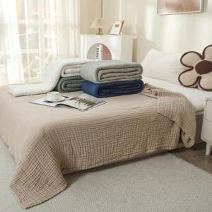 면담요 거즈 소파 커버의 4 레이어 슈퍼 얇은 여름 이불 AB 사이드 사무실 낮잠 장식 침대 모슬린