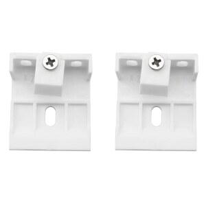 주름형 및 셀룰러 음영 헤드레일 지지 브래킷 클립을 위한 FMHXG 2pcs 마운트 홀더, 넓은 빔 접이식 블라인드, 흰색 플라스틱 베네치아 블라인드 하중 프레임용 클립