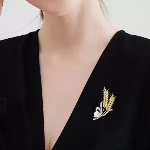 골드 보리 브로치 패션 액세서리 옷핀 럭셔리브로치 브로치핀 옷핀브로치 패션브로치
