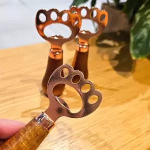 고급 우드 손잡이 고양이 발바닥 병따개 오프너 선물용 키친 나무재질 맥주