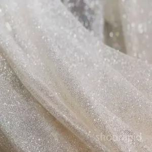 망사 안개 웨딩 원단 메쉬 스팽글 글리터 자수 무대복 1m