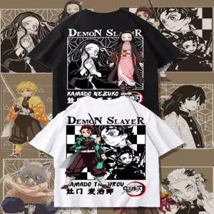 귀멸의 칼날 캐릭터 프린팅 남성 반팔 티셔츠 귀칼 탄지로 젠이츠 네즈코 무이치로