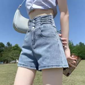 여자 청반바지 스판 블랙 데님 반바지 춘추 빅사이즈 아우터 오버사이즈 와이드 A라인 핫팬츠 원픽3