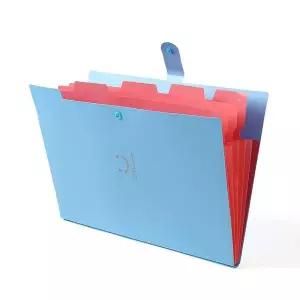 [골드스마일]스마일 도큐먼트 파일 3p세트 5칸 블루 화일백 포켓파