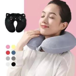 차량용목쿠션 단추있는 목베개 사무실 차량용 장거리 이동가능