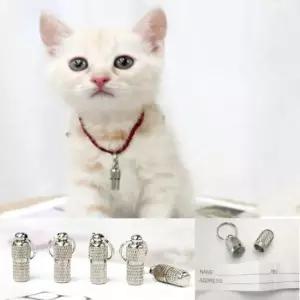 [반려] 고양이 강아지 이름표 인식표 캡슐 목걸이 5개