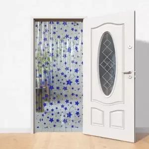 국산 비닐 문발 파리문발 비닐발 커튼 별무늬 블루