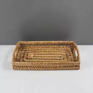 라탄 메쉬 뉴직사각 트레이 소내츄럴 미얀마 바구니 가구 GC554 GC 수공예 천연