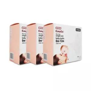 유미 아기 일회용 젖병 휴대용 외출용 핑크 4P X 3개