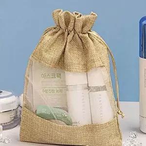 리어 정리백 여행용 파우치 화장품 세면도구 린넨 L-WEBC853