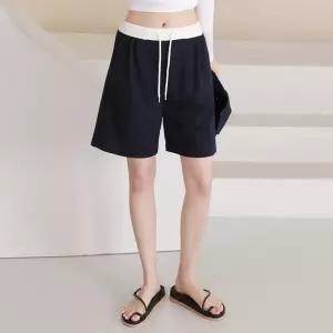 [유야]여성 국산 배색 골지 4부 5부 밴딩 반바지 -FPN0561- 여름