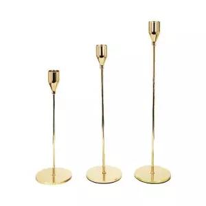 [하프클럽/]금촛대 세트 유럽풍 엔틱촛대 장식 3종 양초 촛대 엔틱