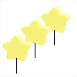 3Pcs 옐로우 스타 자동차 안테나 토퍼 - 주차장에서 쉽게 찾을 수 있는 차량 볼 외장 액세서리(2.9 *