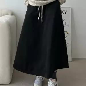 기모 여성 롱스커트 와이드 포켓 치마 밴딩 스커트