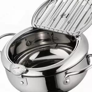 주방 가정용 튀김기 온도계 스텐 튀김냄비 요리용