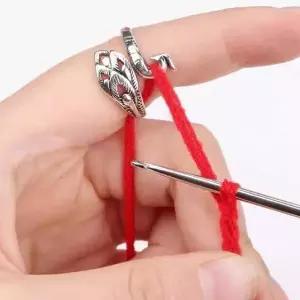 [콩심팥심]뜨개질 반지 손 뜨개실걸이 고리