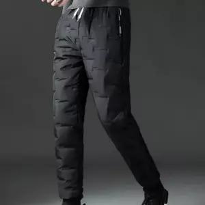 패딩슬랙스팬츠 겨울 방한 현장 기모 패딩팬츠 남자패딩바지 일복 한파 조거밴딩바지