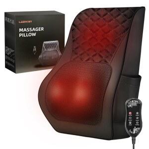 히팅 딥 티슈 시아츠 넥 마사지기 목 등 어깨 마사지 베개 여성 남성용 다리 선물 블랙