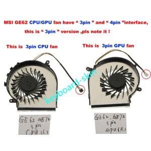 MSI GE62 GE72 PE60 PE70 GL62 GL72 GP62 GP72 시리즈 노트북용 새 3핀 