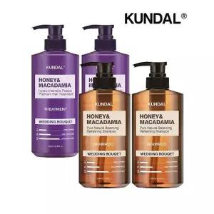 쿤달 네이처 샴푸 웨딩부케 500ml x2개+트리트먼트 웨딩부케 500ml x2개