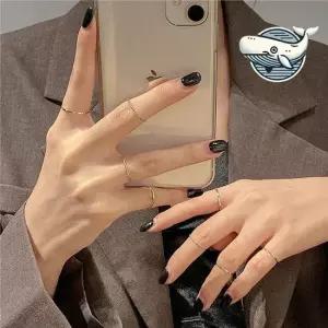 가벼운 얇은 실반지 10개 액세서리 손가락 패션반지 커플링 큐빅반지 반지세트 실반지